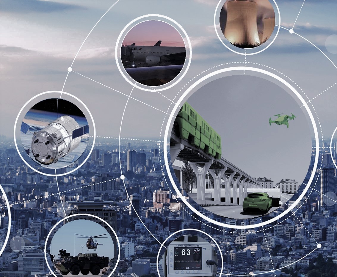 Les secteurs clés de Sopemea sont représentés : l'automobile, le ferroviaire, la défense, l'aérospatial, l'énergie et le médical